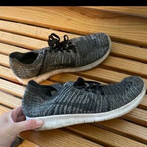 Nike Charcoal and Black Flyknit Shoes